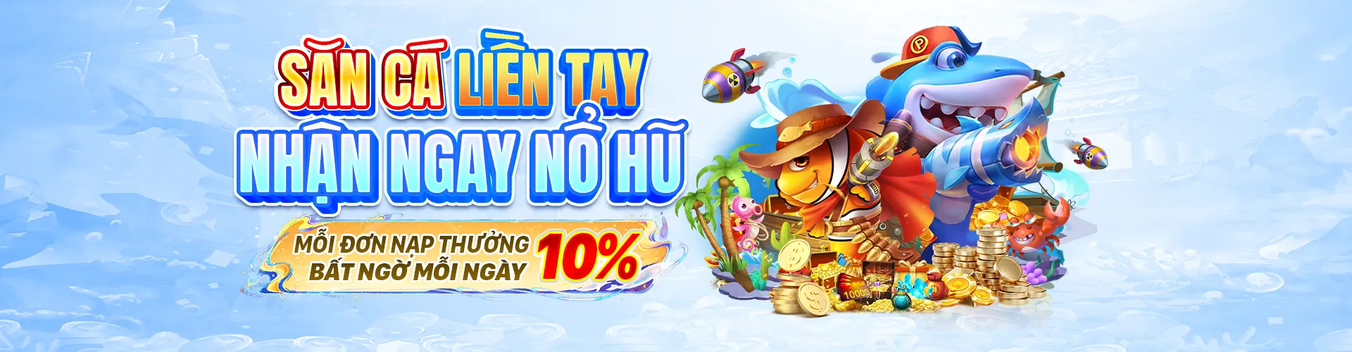 Hình ảnh chính của trang Nổ Hũ SP8BET, thể hiện sự hứng khởi của trò chơi nổ hũ với các biểu tượng may mắn, tiền vàng và hiệu ứng ánh sáng rực rỡ.